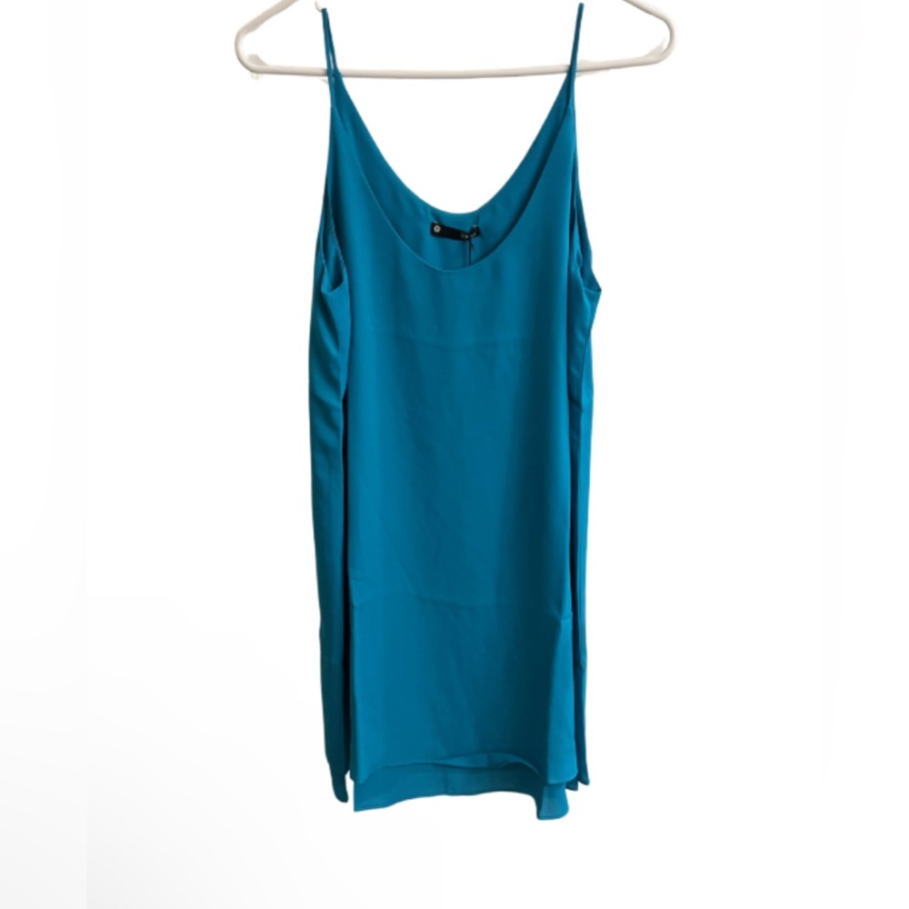 NWT Krisa Teal Strappy Mini Dress Size Small